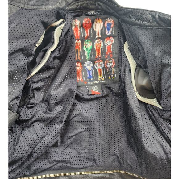 Dainese Jacket Small 46 Leather Motorcycle Drudi Racing Armor Italy MotoGP Devil - Picture 4 of 16